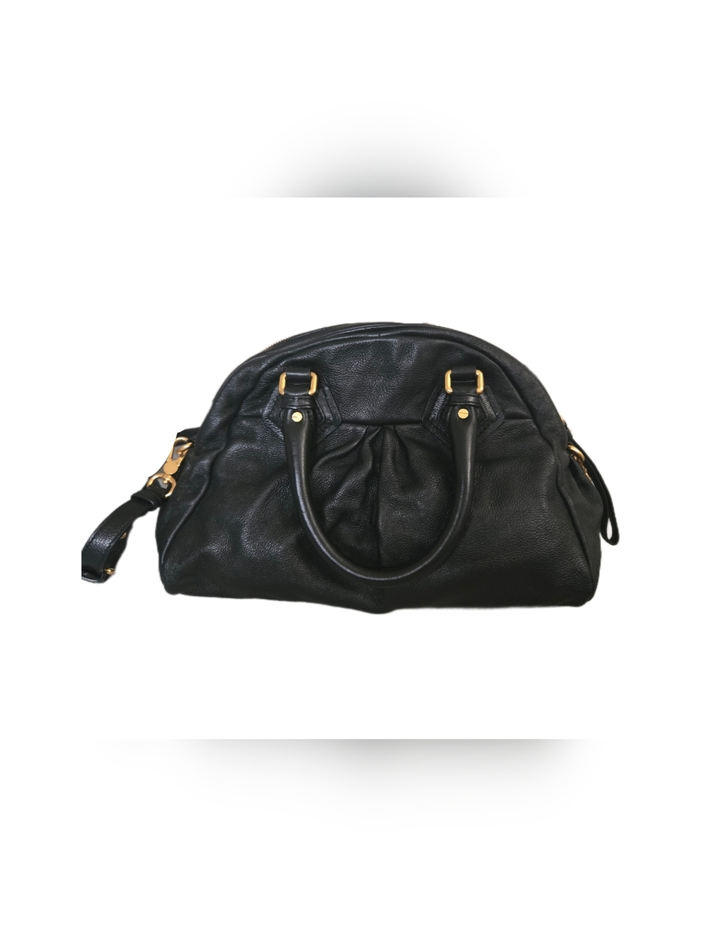🖤 Marc By Marc Jacobs Classic Q Groovee Satchel Black Leather Crossbody Bag - Picture 3 of 16